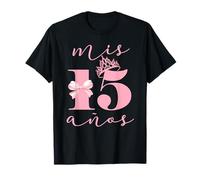 Mis Quince Anos 15e anniversaire fille rose coquette noeud 15 ans T-Shirt