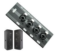 Misaakoeq Boîtier De Répartiteur Audio 4 Canaux - Matériel Informatique En D'aluminium Rapide Et Stable - Boîte de Transmission Haute Vitesse RJ45,Pour Scène Projecteur Ordinateur Portable Tablette