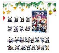 Misaakoeq Calendrier de l'Avent - 24 Jours avec Charmes Panda 2D Calendrier Avent 2025 | Pendaison Mignonne Favoris Fête pour Adultes Collectionneurs - Adulte Enfant Collectionneur