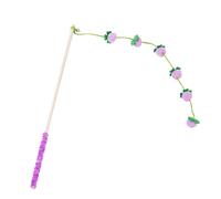 Misaakoeq Canne à Jouet pour Chat,Cordon avec Un Design De Fruit Et Une Manche Antidérapante,Jouet Agace-Chat | pour Chaton Jeu D'Intérieur Oiseau Poisson Souris Contre L'Ennui