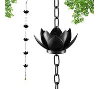 Misaakoeq Chaînes de Pluie pour gouttières, décoration de Jardin - Chaîne d'eau antirouille | pour architectes paysagistes d'arrière-Cour, Chalet, entrée, terrasse, aménagement paysager, Toit