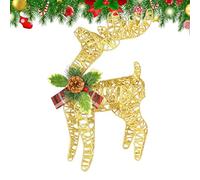 Misaakoeq Décorations De Noël en Forme De Renne,Figurine Lumineuse en Métal pour Fêtes | Décorations De Cerf pour Les Fêtes De Noël - pour Entrée Intérieur Fête Salon Maison Famille Extérieur