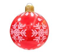 Misaakoeq Décors de Noël Gonflables pour Extérieur - Boules de Noël Gonflables en PVC,Sphère Grande Taille Imperméable 60cm pour Maison Jardin Arbre Patio Allée Parc Toit - Terrasse Toit Arrière Cour