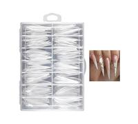 Misaakoeq Formes À Ongles,Élevé Assorties Résistantes Aux Fissures,Formes De Pointes D'Ongles En Gel | pour Salon à Domicile Port Quotidien Studio Débutantes Femmes Mères Professionnelles