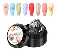 Misaakoeq Gel Pour Sculpture D'ongles | Colle De Moulage Pour Tips D'Extension,Gel De Modelage Pour Manucure - Pour French Tips Manucure Pédicure Strass Fleur Feuille Estampage Usage Domestique Salon