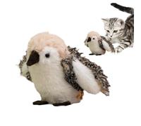 Misaakoeq Jouet pour Chat Oiseau avec Ailes Battantes | Jeu Interactif pour Chaton | Exerciseur Ludique avec Gazouillis Et Mouvement | pour Divertissement Félin en Intérieur Maison