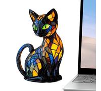 Misaakoeq Lampe Animale,Lampe de Nuit LED Chat Décor Animal | Sculpture Résine Décor Maison Énigme Étagère Intérieur Chambre Table Chevet,Chambre Salon Bureau Chevet Nursery Appartement