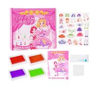 Misaakoeq Livre de Déguisement avec Tampons pour Filles | Carnet de Collection Costumes Créatifs,Kit de Voyage Éducatif Ludique Stimulant Créativité et Imagination pour