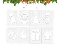 Misaakoeq Modèles de Noël - Pochoirs Portables Pour La Menuiserie,Modèles Acryliques De Flocons De Neige Festifs Pour La Menuiserie | Pour Hommes, Femmes, Filles, Jeunes, Adolescents, Famille Et Amis