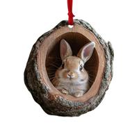 Misaakoeq Ornements de Noël en acrylique en forme d'animal | Pendentif de Noël mignon en acrylique 2D - Raton laveur, chouette, écureuil, hérisson, lapin et oiseau pour mur d'arbre de Noël