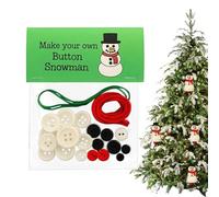 Misaakoeq Ornements de sapin de Noël à boutons | Pendentif Père Noël, Ange, Bonhomme de neige Arbre de Noël - Décoration de charme pour enfants et adultes - Ensemble de bricolage pour fenêtre, voiture