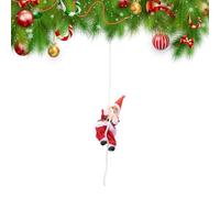 Misaakoeq Ornements pour Arbre De Noël - Fournitures De Fête Originales - Pendentif Père Noël Grimpeur sur Une Corde - pour Chambre Balcons Entrées Mur Jardin Cour Allée