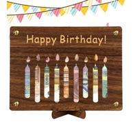 Misaakoeq Porte-Monnaie d'anniversaire en Bois, Porte-Monnaie d'anniversaire pour espèces - Caisse en Bois pour Carte de Anniversaire - Ornement Artisanal en Bois pour Bureau, Porte-Carte