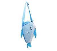 Misaakoeq Sac à Coquillages pour | Sac Filet à Motif Requin, Pliable et Grand Format pour la Collecte de Coquillages, de Plage Pliable pour Coquillages,Enfant Garçon Fille Été Piscine Voyage