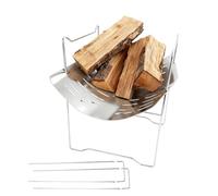 Misaakoeq Support pour Feu de Camp | Articles De Camping Portables En Acier Inoxydable,Support de Réchaud de Camping,Pour Tente Randonnée Car Pique-niques Pêche Plage Sorties Voyages Jardin