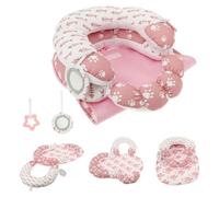 Misaakoeq Tapis d'Éveil avec Coussin Temps sur le Ventre, Oreiller De Soutien Pour Temps Sur Le Ventre Avec Jouet Sensoriel, Activité Ludique Amovible Pour Pour Maison Et Garderie