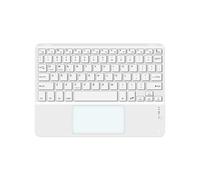 Misamo Clavier Bluetooth Touchpad 10 Pouces Compatible avec, IPadOS, Android et iOS Anglais Blanc