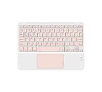 Misamo Clavier Bluetooth Touchpad 10 Pouces Compatible avec, IPadOS, Android et iOS Anglais Rose