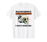 Misanthropic Misanthrope - I Hate Humans (Graphique) T-Shirt