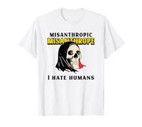 Misanthropic Misanthrope - I Hate Humans (Graphique) T-Shirt