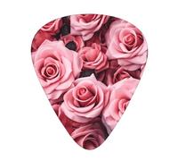 Misato's Rosebud Lot de 12 médiators en forme de bouton de rose de tailles fines, moyennes et épaisses, adaptés pour guitare électrique et divers instruments