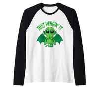 Mischief Sea Monster Just Wingin' It with Cosmic Chaos Manche Raglan