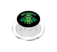 Mischief Sea Monster Just Wingin' It with Cosmic Chaos PopSockets PopGrip pour MagSafe