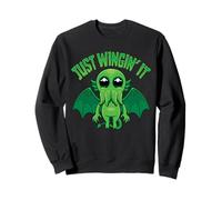 Mischief Sea Monster Just Wingin' It with Cosmic Chaos Sweatshirt