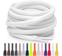 Miscly Lacets Ovales pour Sport - Disponibles en Plusieurs Longueurs et Couleurs (Blanc, 69 cm)