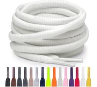 Miscly Lacets Ovales pour Sport - Disponibles en Plusieurs Longueurs et Couleurs (Blanc Cassé, 160 cm)