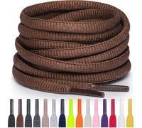 Miscly Lacets Ovales pour Sport - Disponibles en Plusieurs Longueurs et Couleurs (Marron, 183 cm)