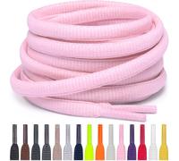 Miscly Lacets Ovales pour Sport - Disponibles en Plusieurs Longueurs et Couleurs (Rose, 114 cm)