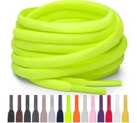 Miscly Lacets Ovales pour Sport - Disponibles en Plusieurs Longueurs et Couleurs (Vert/Jaune Néon, 137 cm)
