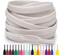 Miscly Lacets Plats Pour Baskets, Plusieurs Longueurs et Couleurs Disponibles (Blanc Cassé, 160 cm)