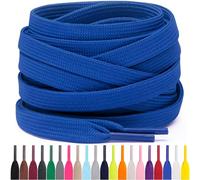 Miscly Lacets Plats Pour Baskets, Plusieurs Longueurs et Couleurs Disponibles (Bleu Roi, 160 cm)