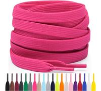 Miscly Lacets Plats Pour Baskets, Plusieurs Longueurs et Couleurs Disponibles (Fuchsia, 160 cm)