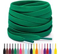 Miscly Lacets Plats Pour Baskets, Plusieurs Longueurs et Couleurs Disponibles (Vert, 160 cm)