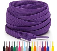 Miscly Lacets Plats Pour Baskets, Plusieurs Longueurs et Couleurs Disponibles (Violet, 137 cm)