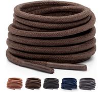 Miscly Lacets pour Chaussures de Ville - Disponibles en Plusieurs Longueurs et Couleurs (137 cm, Marron Foncé)