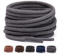 Miscly Lacets pour Chaussures de Ville - Disponibles en Plusieurs Longueurs et Couleurs (61 cm, Gris Foncé)
