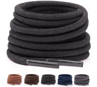 Miscly Lacets pour Chaussures de Ville - Disponibles en Plusieurs Longueurs et Couleurs (61 cm, Noir)
