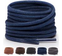 Miscly Lacets pour Chaussures de Ville - Disponibles en Plusieurs Longueurs et Couleurs (76 cm, Bleu Marine)