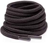 Miscly Lacets Ronds pour Bottes - Lacets Résistants et Durables pour Bottes, Chaussures de Travail et de Randonnée (Noir, 206 cm)