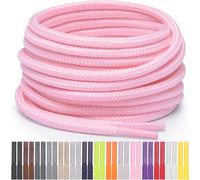Miscly Lacets Ronds pour Chaussures, Baskets et Bottes - Disponibles en Plusieurs Longueurs et Couleurs (Rose, 183 cm)