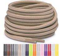 Miscly Lacets Ronds pour Chaussures, Baskets et Bottes - Disponibles en Plusieurs Longueurs et Couleurs (Kaki, 137 cm)