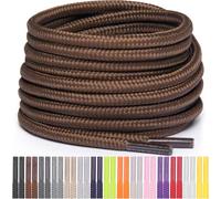 Miscly Lacets Ronds pour Chaussures, Baskets et Bottes - Disponibles en Plusieurs Longueurs et Couleurs (Marron, 160 cm)