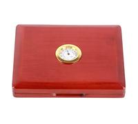 MISDBOUBM Étui en Bois Massif pour anches de Saxophone et de Clarinette, boîte de Rangement pour 5 anches avec hygromètre, Porte-Anche doublé de Peluche et à humidité contrôlée pour (Succinite)