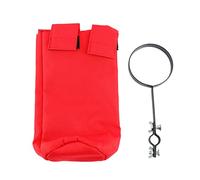 MISDBOUBM Porte- de Batterie, Porte- en Tissu Oxford étanche à Grande capacité avec Pince Robuste pour batteurs, Montage sécurisé sur Pieds ou Bras de cymbales (WH02 Rouge)