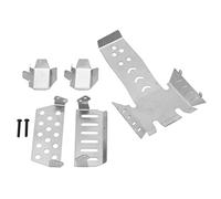MISDBOUBM RC Chassis Armors Set Stainless Steel Skid Plate for VP VS4-10 Phoenix VPS09007 RC Car, Corrosion - Resistant Protection Armor with Brushed Finish, Front Rear Axle Guards