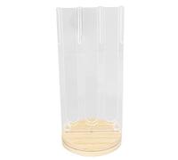 MISDBOUBM Support rotatif à café, support à dosettes en bois acrylique, support à dosettes de café à 48 trous avec Base robuste, Di rotatif spatial pour la maison